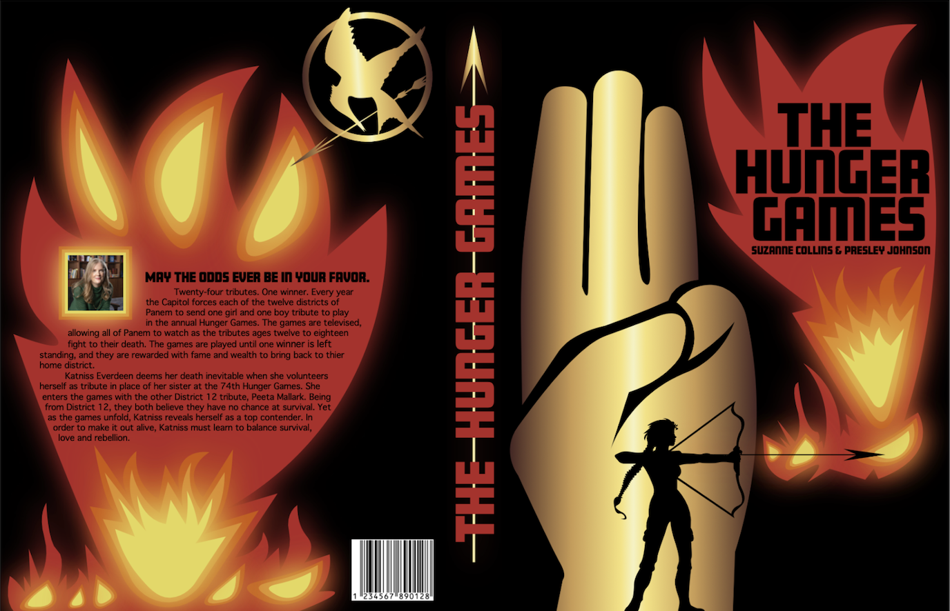 Hunger Games book cover graphic.