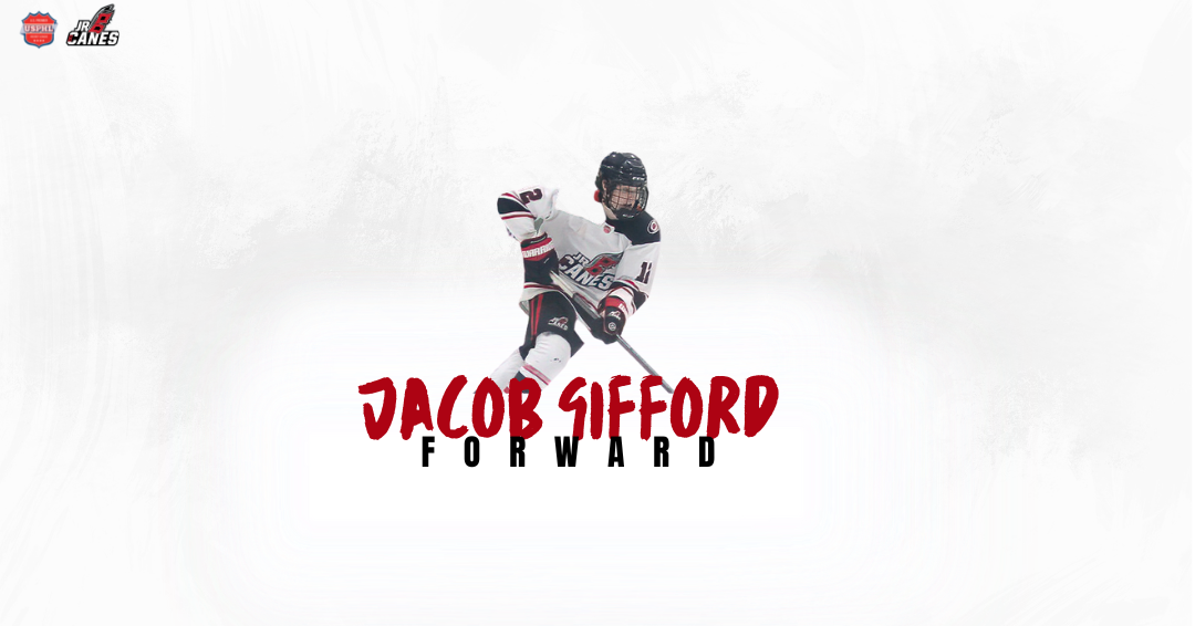 Jr. Canes player interview graphic.