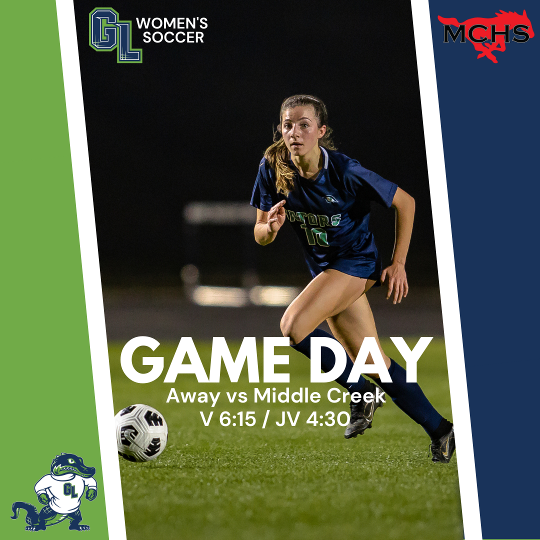 Soccer gameday graphic.