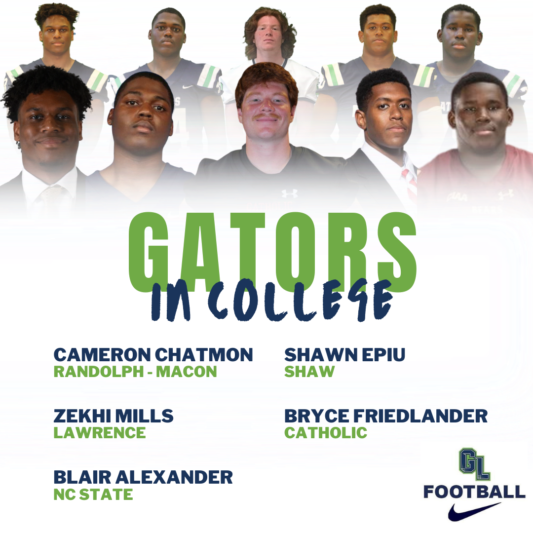 Football players in college graphic.